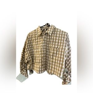 Worn once crop button up